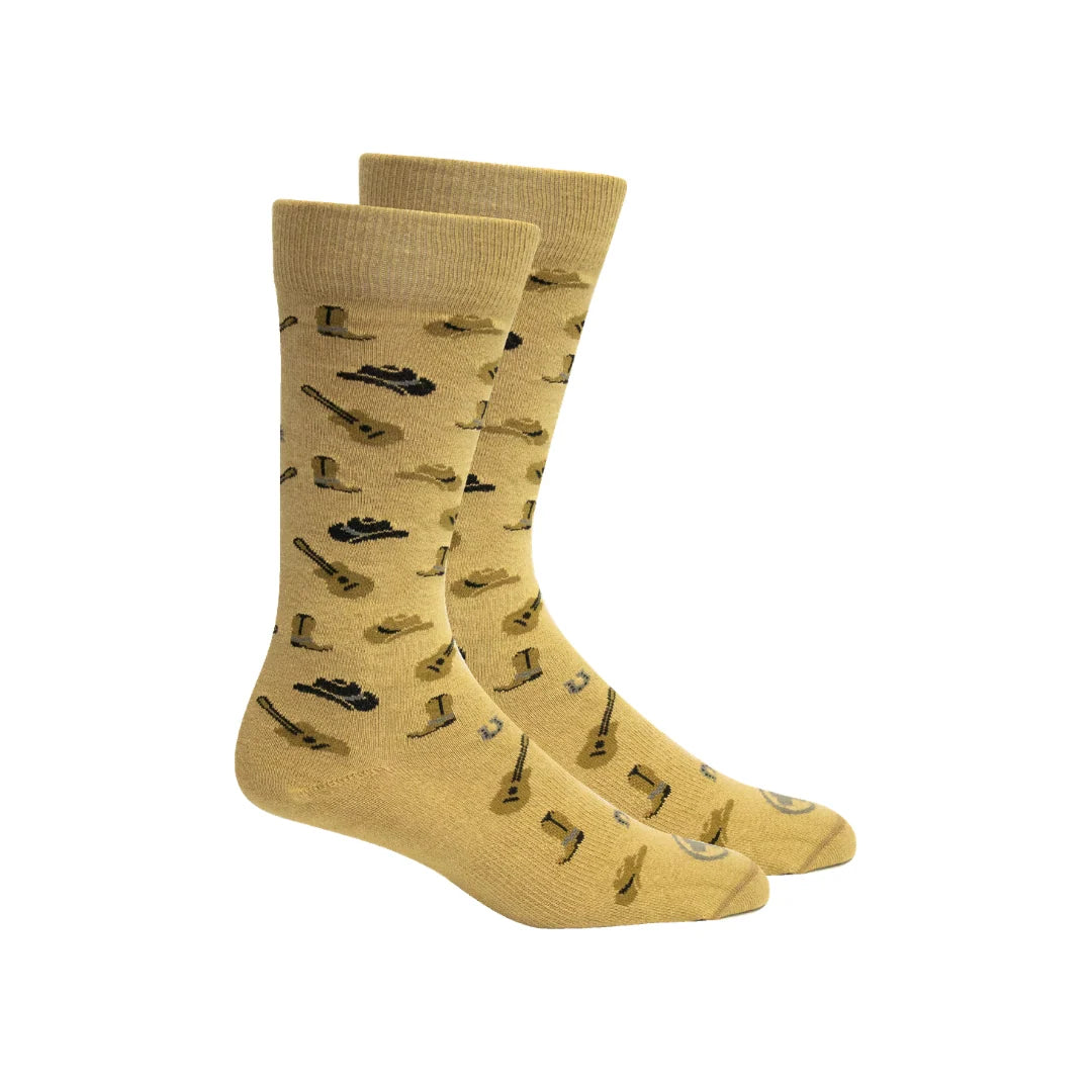 Brown Dog | Deep Country Crew Socks in Khaki