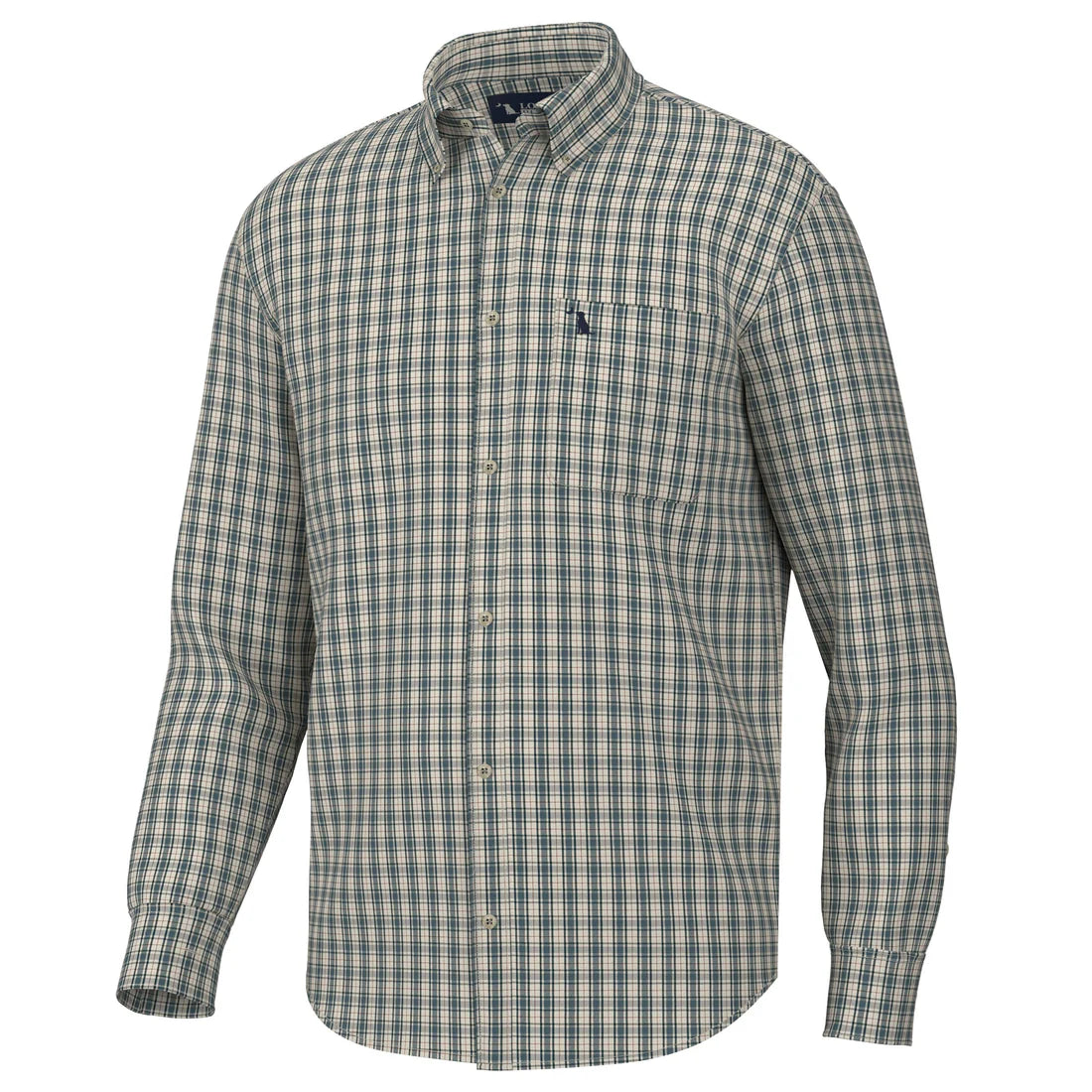 Local Boy Faulk Dress Shirt in Ocean/Beige/Rust
