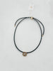 Leather Cord Necklace in Black