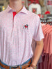 Horn Legend | Georgia Standing Bulldog White Wordmark Polo