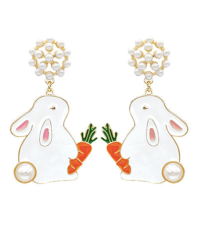 Easter Bunny Epoxy Earrings