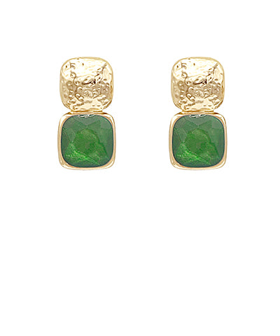 Camille Earrings in Kelly Green