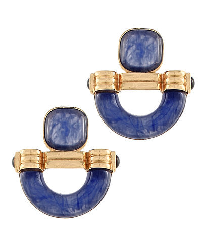 Colette Earrings in Navy