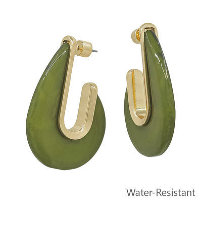 Sage Earrings in Olive