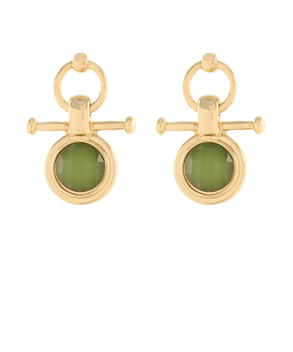 The Marcy Earrings in Olive