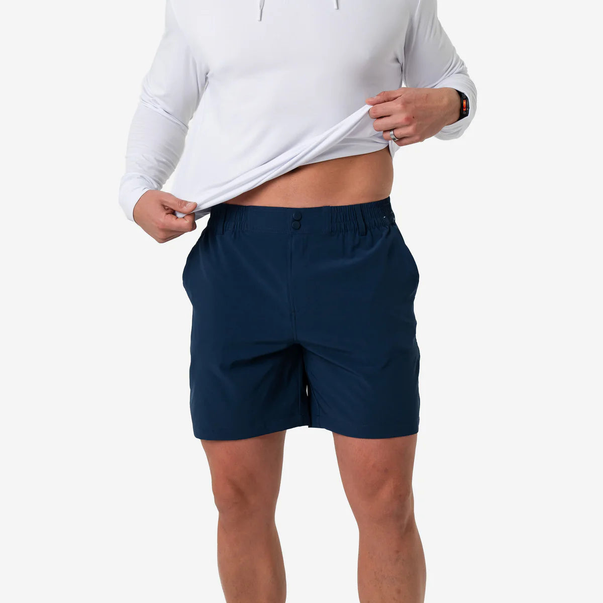 Burlebo | Everyday Shorts in Navy with Mayan Pocket