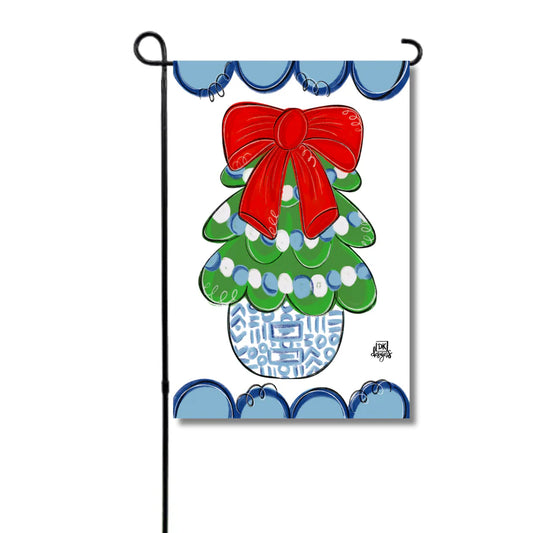 Chinoiserie Tree Garden Flag