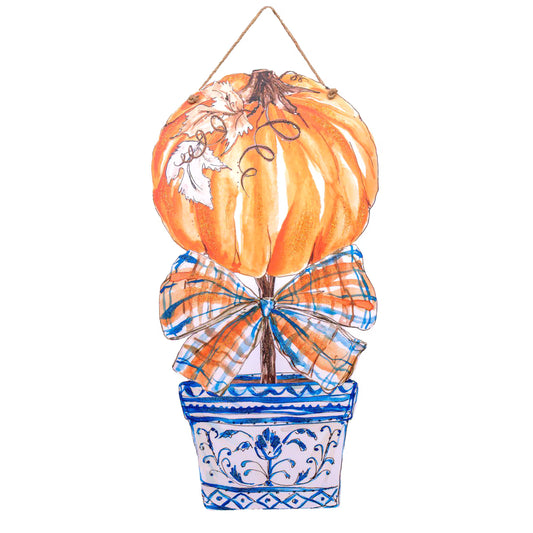 Blue Pumpkin Door Hanger