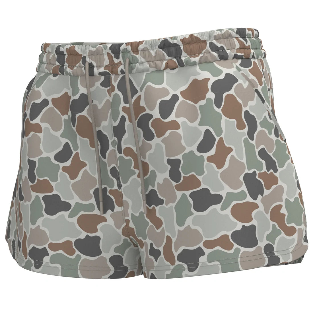 Local Girl | Velvet Fleece Shorts in Forest Camo Flora