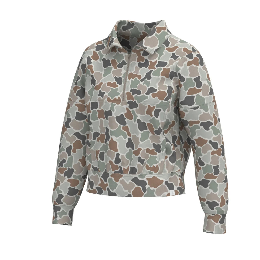 Local Girl | Velvet Fleece Quarter-Zip in Forest Camo Flora