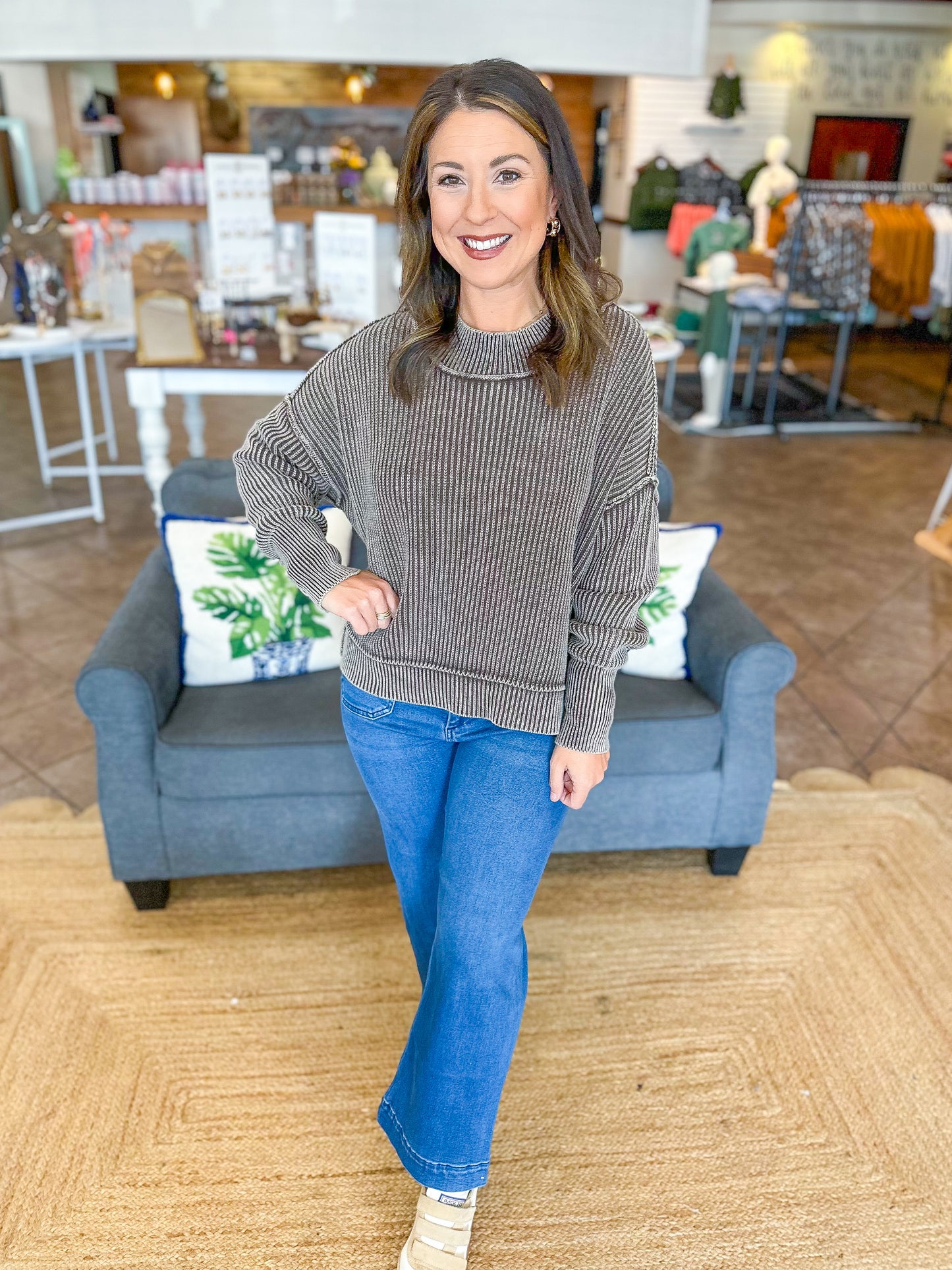 Muted Moments Sweater in Brown