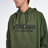 Burlebo Fleece Hoodie - Elk Horn in Heather Olive