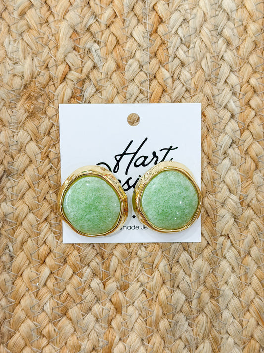 Hart Designs | Barefoot Pearl Earrings in Green