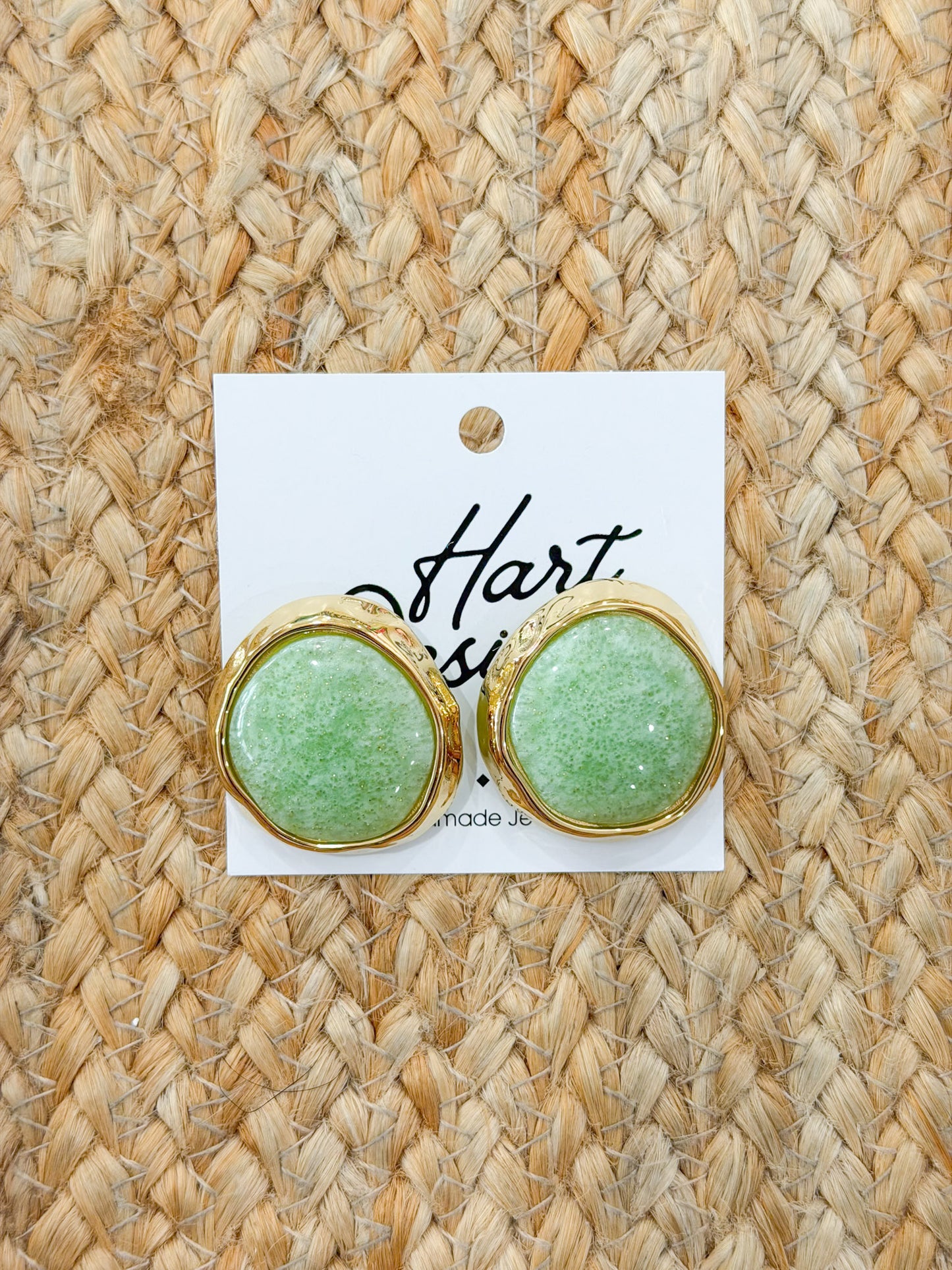 Hart Designs | Barefoot Pearl Earrings in Green