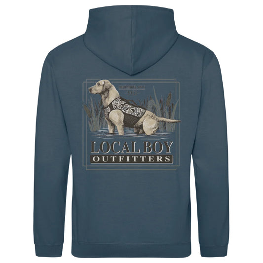 Local Boy | Brushwood Marsh Hunt Hoodie in Airforce Blue