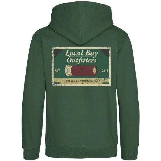Local Boy | Brushwood Ammo Patch Hoodie in Bottle Green
