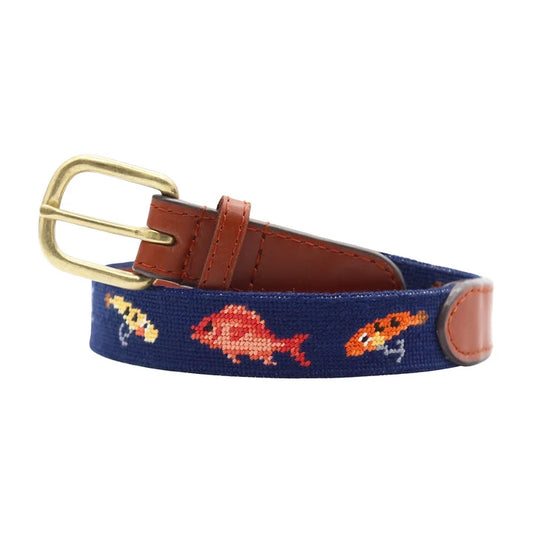 Smathers & Branson | Fish and Tackle Children's Belt in Dark Navy