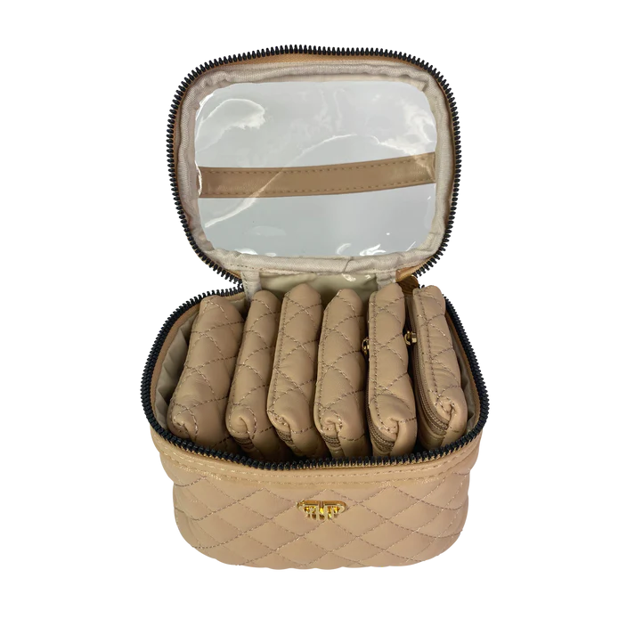 PurseN Getaway Jewelry Case - Nude Quilted