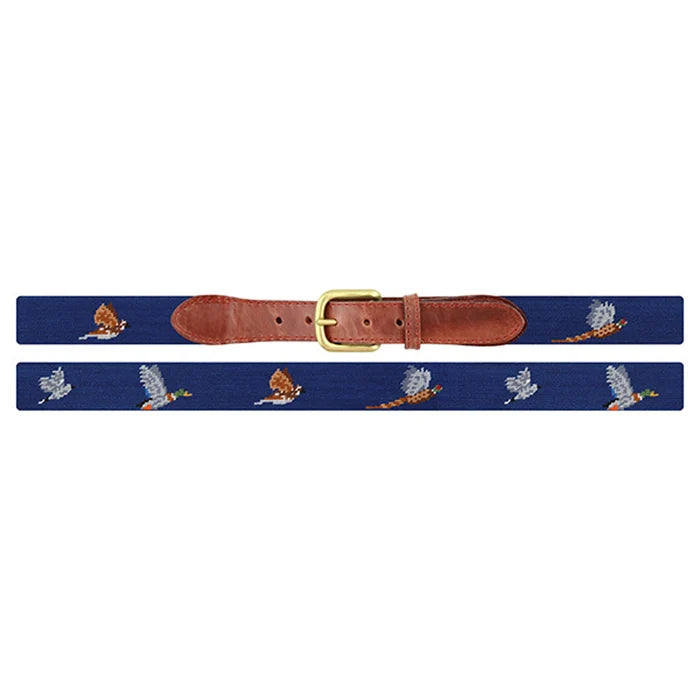 Smathers & Branson | Game Birds Belt in Classic Navy