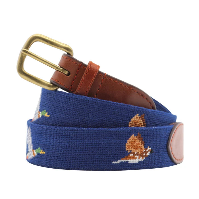 Smathers & Branson | Game Birds Belt in Classic Navy
