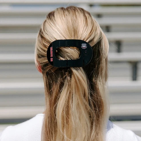 Teleties | Go Dawgs! Medium Flat Round Hair Clip