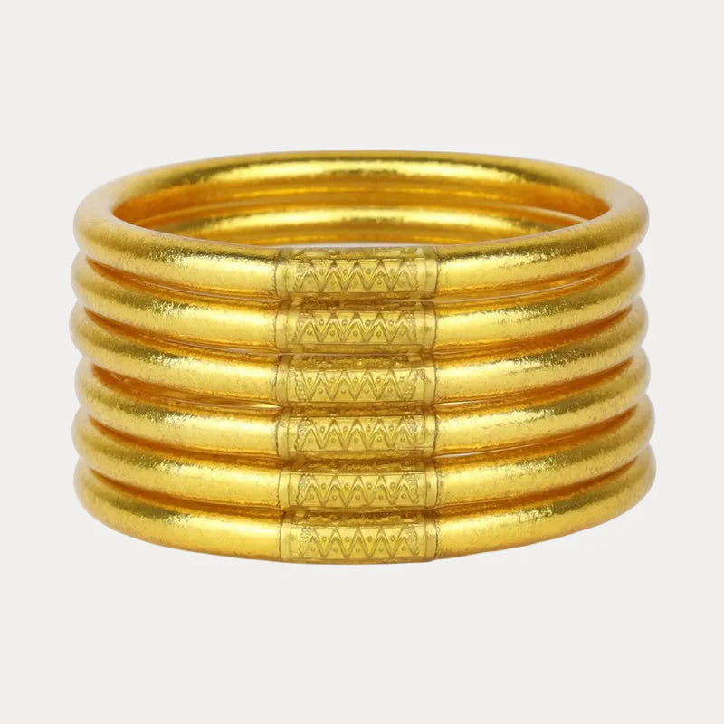 BuDha Girl | Gold All Weather Bangles (Set of 6)