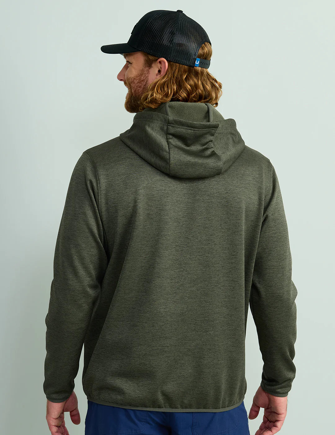 Huk Coldfront+ Performance Hoodie in Cypress Landing Heather