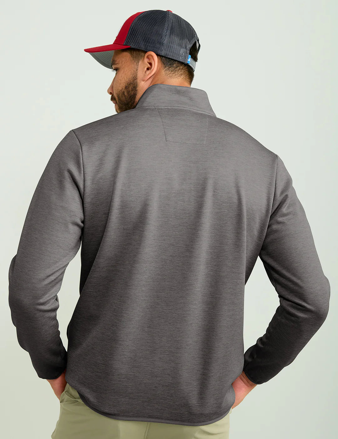 Huk Coldfront+ Performance 1/4 Zip in Volcanic Ash Heather