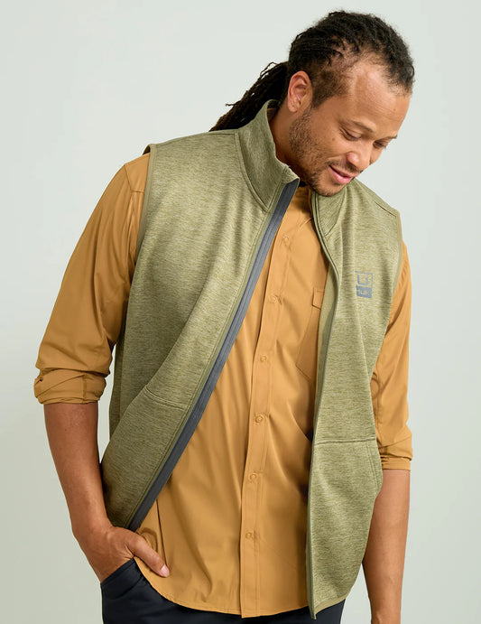 Huk Coldfront+ Performance Vest in Overland Heather