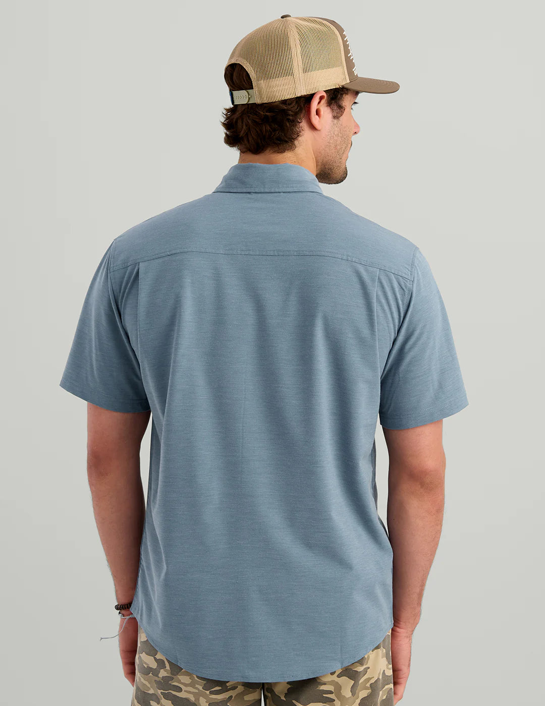 Huk Kona Solid Short Sleeve in Stormy Blue