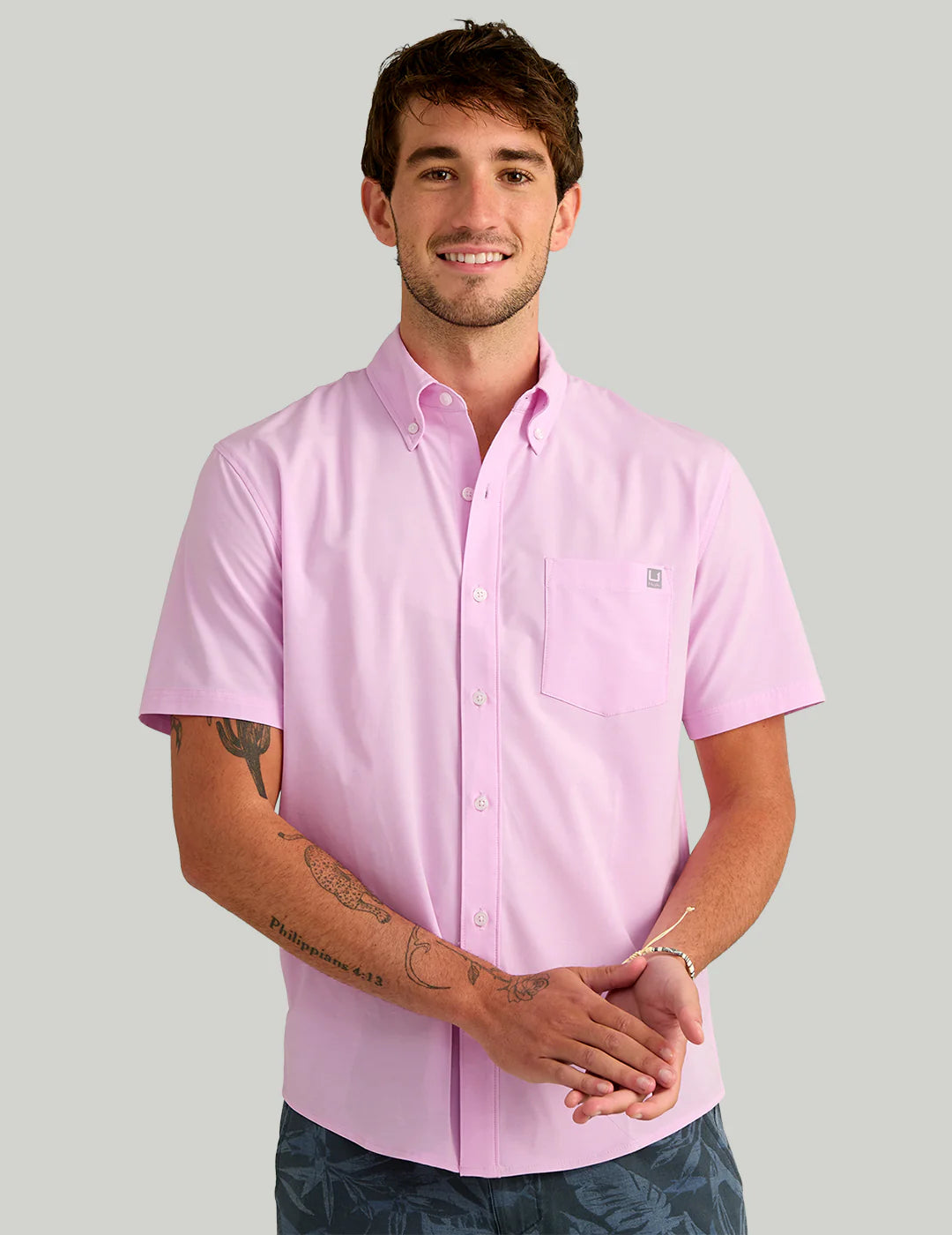Huk Kona Solid Short Sleeve in Oleander