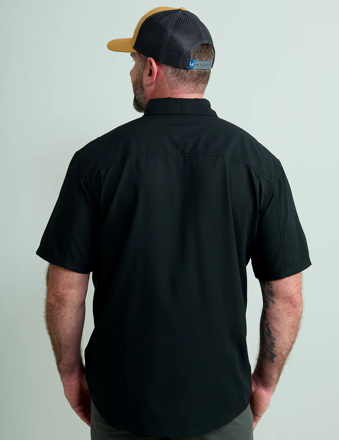 Huk Tide Point Short Sleeve Shirt in Black