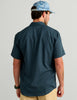 Huk Tide Point Short Sleeve Shirt in Sea Storm