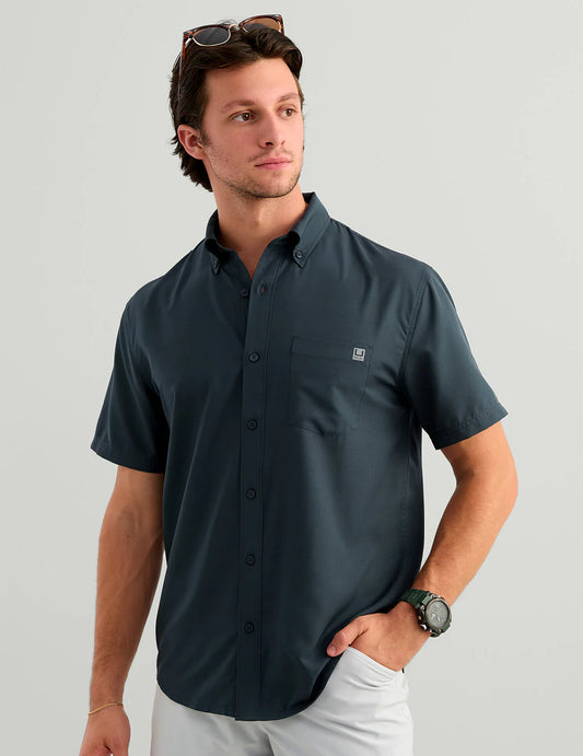 Huk Kona KC Printed Shirt in Sea Storm