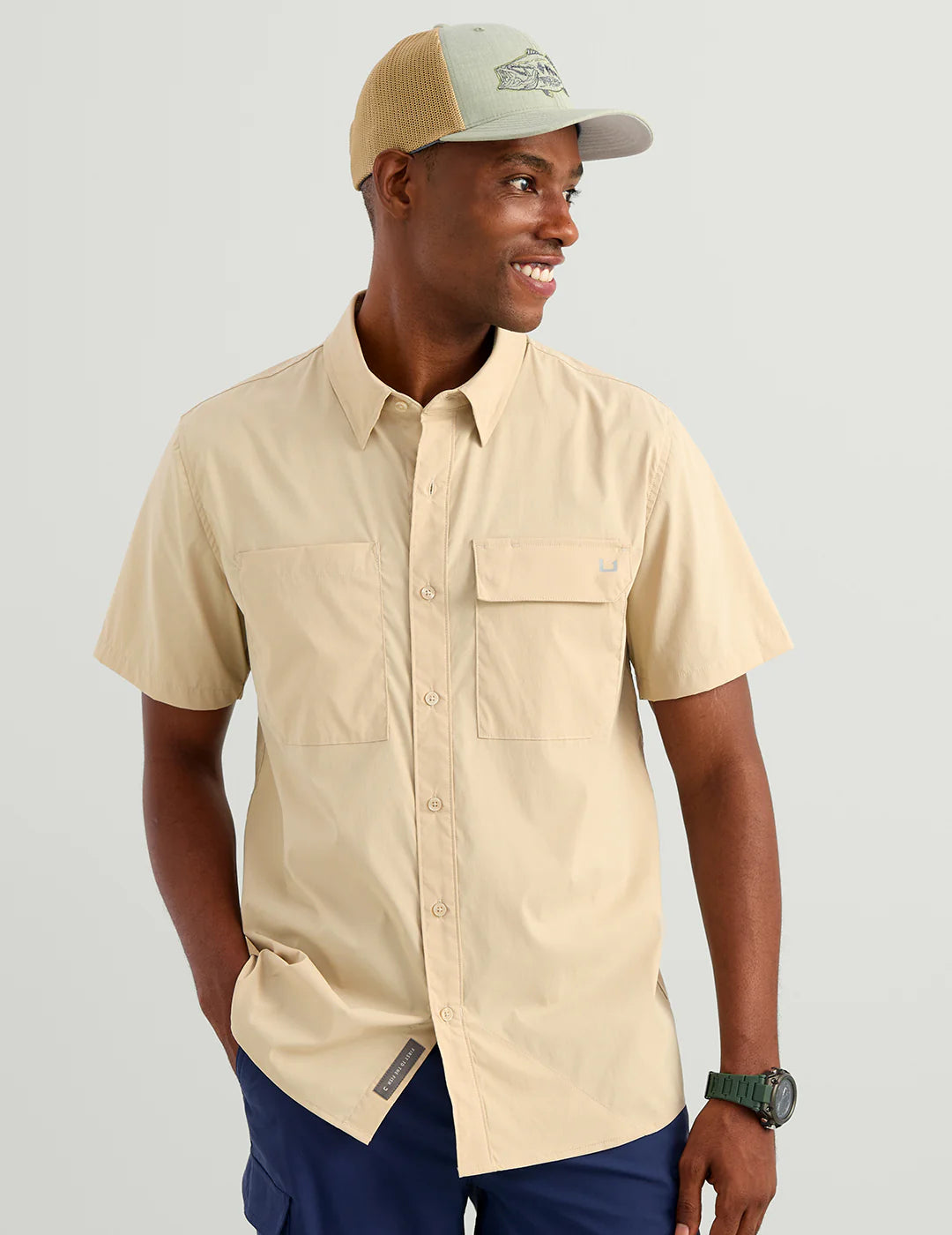 Huk Icon Short Sleeve Shirt in River Rock