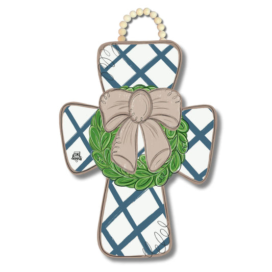 Wreath Cross Door Hanger