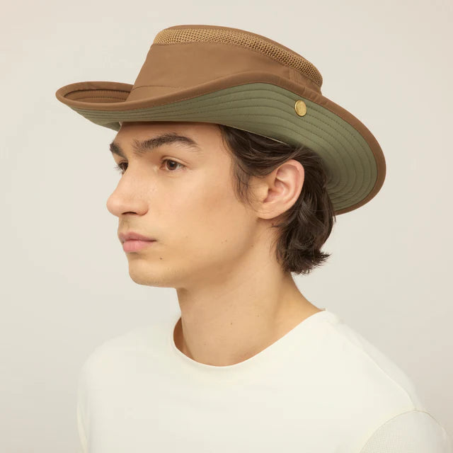 Tilley | AIRFLO Snap Up Classic Sun Hat in Peat/ Thyme Green