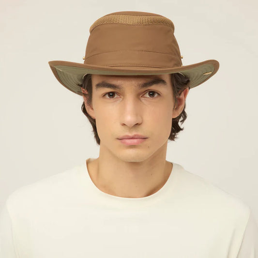 Tilley | AIRFLO Snap Up Classic Sun Hat in Peat/ Thyme Green