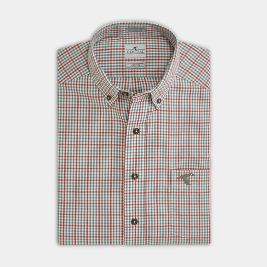 Gen Teal | Henderson Cotton Sport Shirt in Orchard