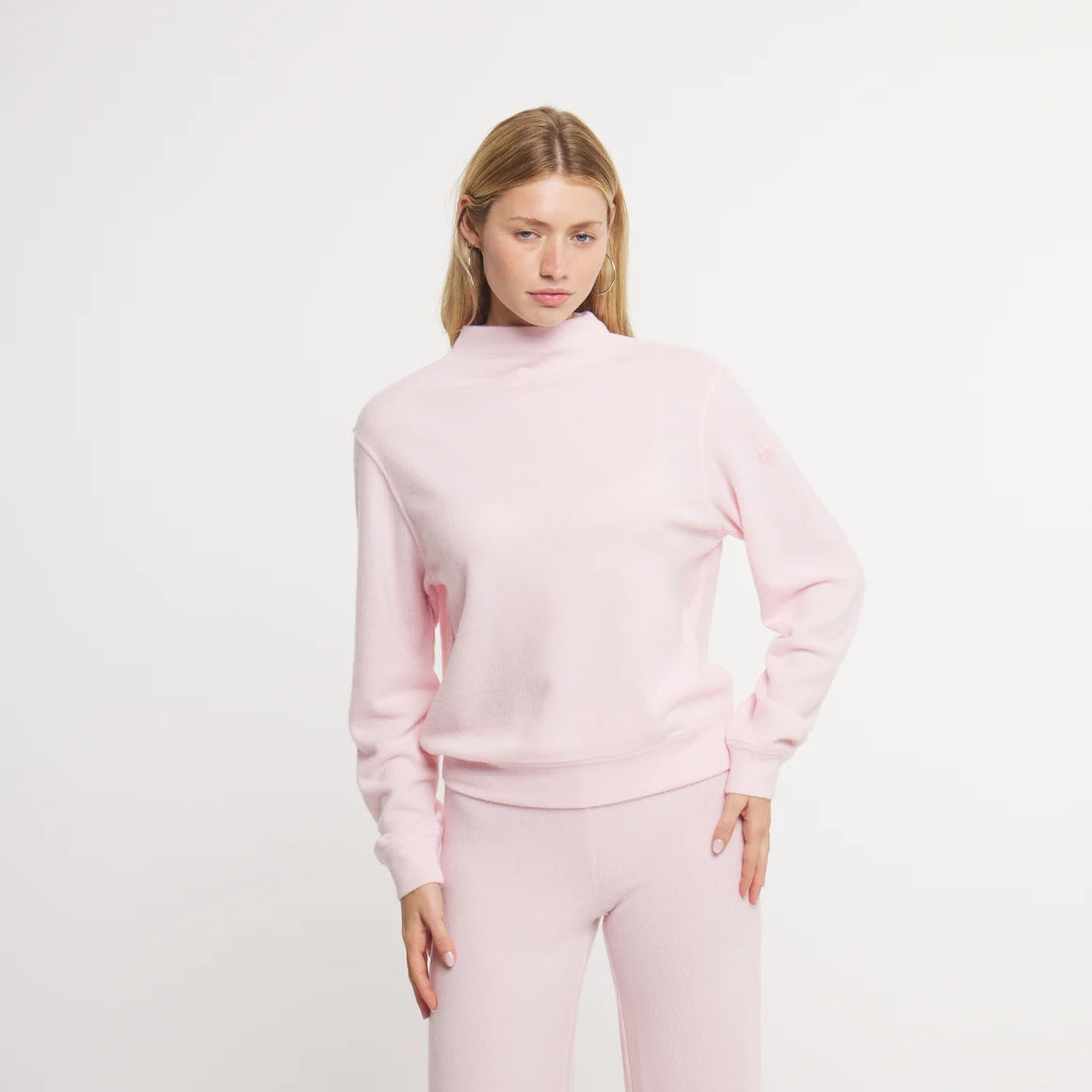 Southern Marsh | Jaime Mock Neck Lounge Top in Camellia