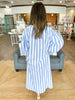 Caryn Lawn Cabana Dress in Blue Stripe