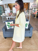 Caryn Lawn Payton Dress in Pale Yellow Stripe