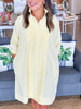 Caryn Lawn Payton Dress in Pale Yellow Stripe