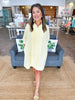 Caryn Lawn Payton Dress in Pale Yellow Stripe