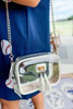 Addison Clear Crossbody in Platinum