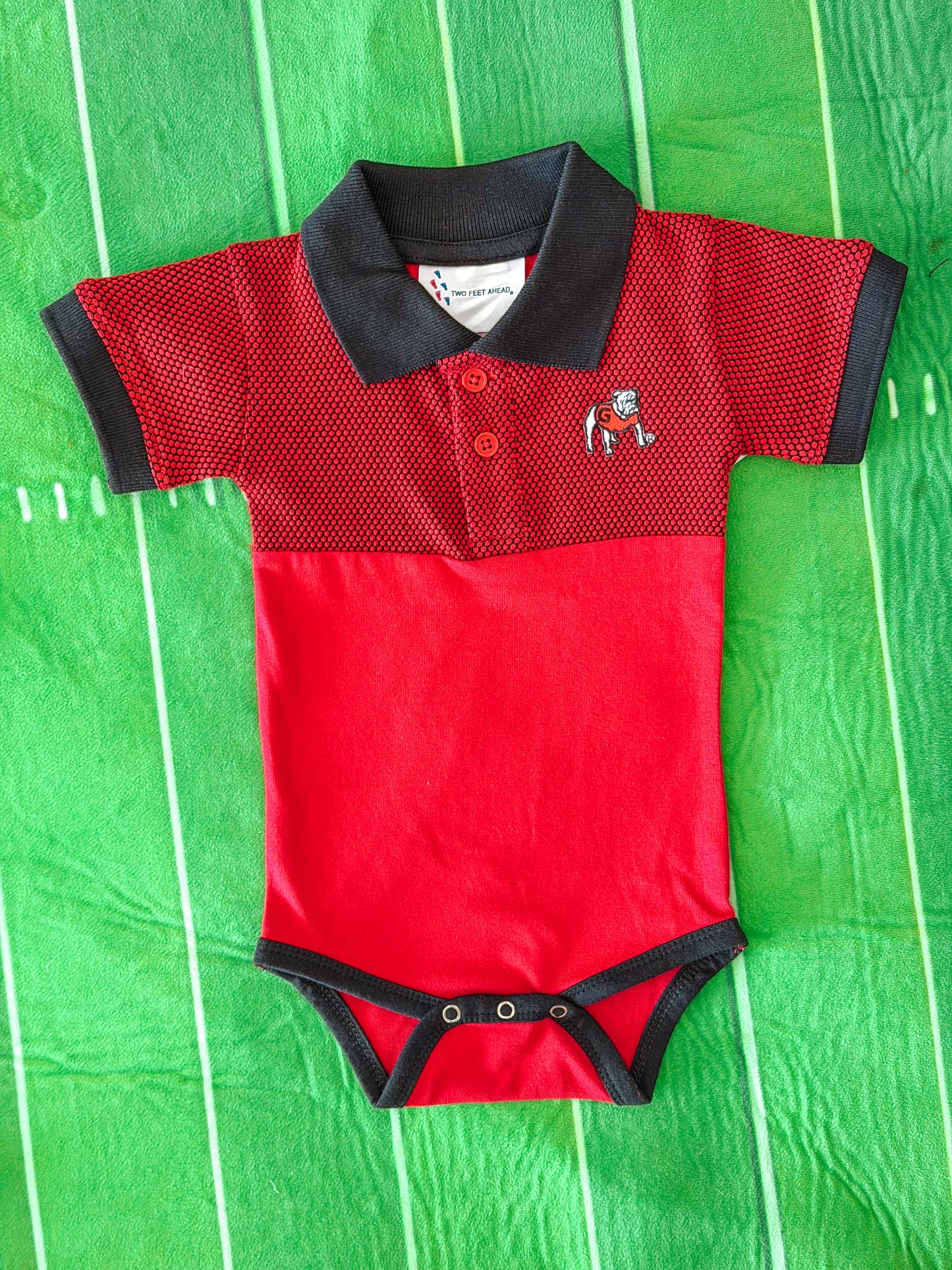 Georgia Bulldog Honeycomb Polo Creeper