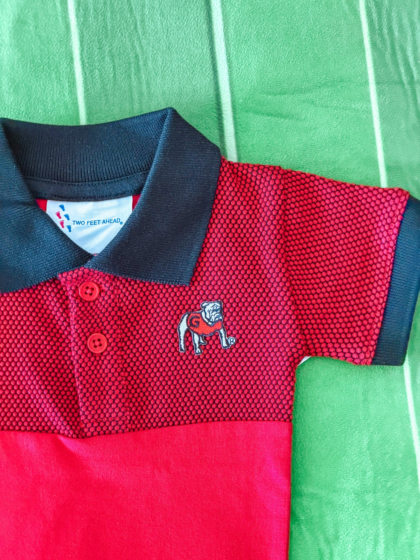 Georgia Bulldog Honeycomb Polo Creeper