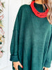 Mudpie Milo Ribbed Sweater in Hunter Green