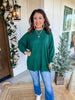 Mudpie Astrid Ribbed Sweater in Green