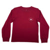Deer Head Boys Graphic Tee LS Maroon